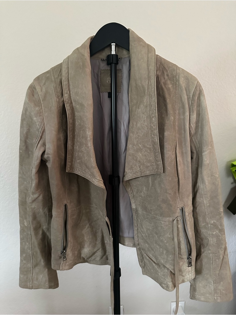 Banana Republic Women's Open-Front Genuine Leather Jacket Size Small